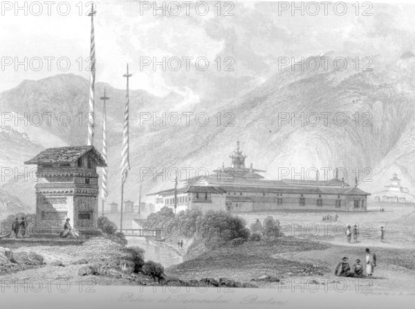Palace at Tissisudan, Bootan or Bhutan