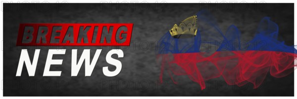 Liechtenstein Breaking News, Smoke Flag Background