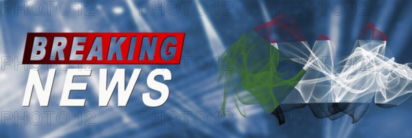Sudan Breaking News, Smoke Flag Background