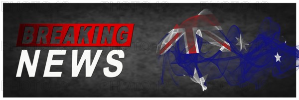 Australia Breaking News, Smoke Flag Background