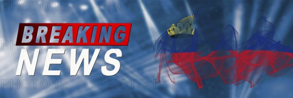 Liechtenstein Breaking News, Smoke Flag Background