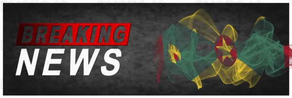 Grenada Breaking News, Smoke Flag Background
