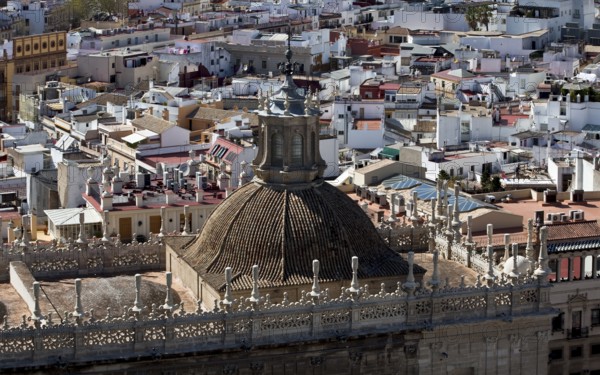 Seville, Baroque church El Sagrario roof zone Seville, St., Saint, Saint