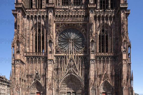 Strasbourg Cathedral, Cath?drale Notre-Dame de Strasbourg, west façade, portals and rose window