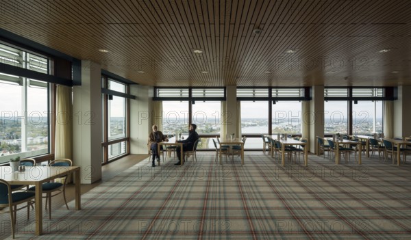Former high-rise parliament building Langer Eugen, built 1966-1969 by Egon Eiermann, today