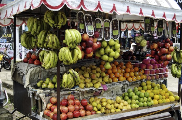 Fruit cart in Panjim market at Goa India