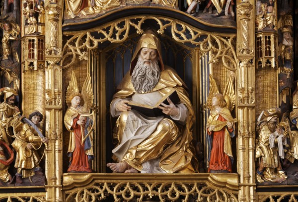 High altar, Antwerp gold altar, 1518 by Jan Geenots, reading Anthony the Hermit, inserted 1760, St