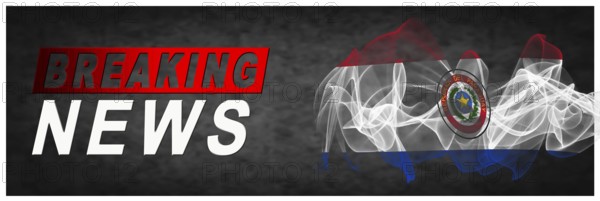 Paraguay Breaking News, Smoke Flag Background