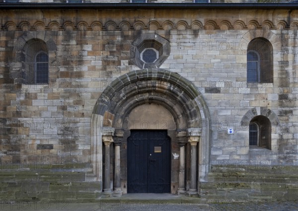 Hecklingen Salzlandkreis Benedictine monastery church 74652 built ca 1175-1225 main portal on the