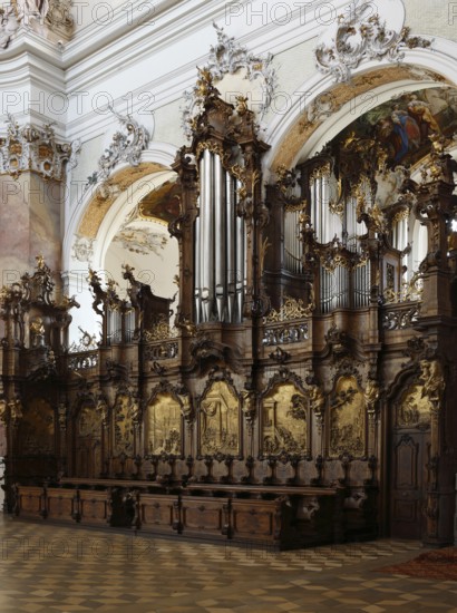 Trinity organ by Karl Joseph Riepp, 1766, St., Sankt, Saint