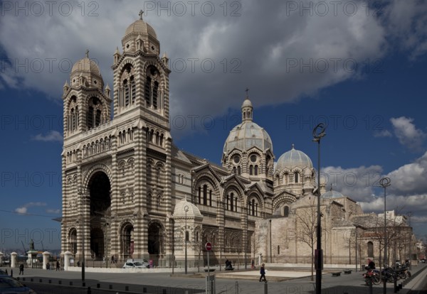 Built 1852-92, view from south-east, on the right remains of the old church Vieille Major 11th