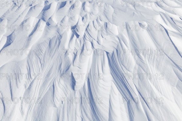 Nature, snow drift pattern on the Saint Lawrence River, Province of Quebec, Canada, North America