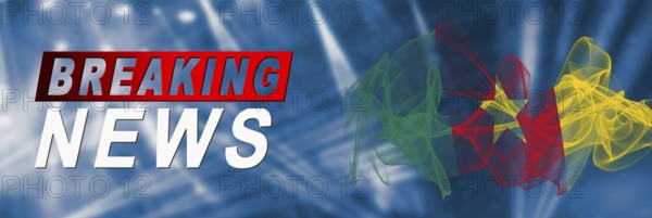 Cameroon Breaking News, Smoke Flag Background