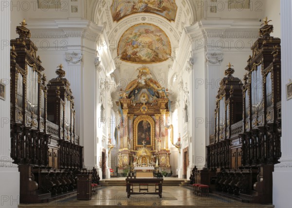 Choir organs by Johann Nepumuk Holzhey, view to the altar, St., Sankt, Saint