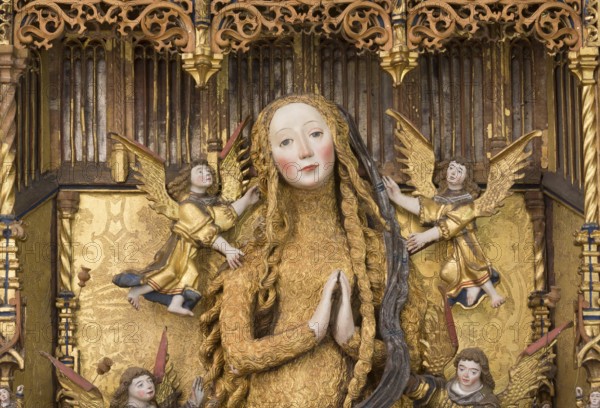 Mary Magdalene Altar of the Tailors, Lübeck around 1500, detail angel, St., Saint, Saint