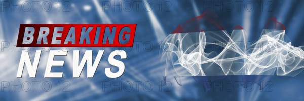 Netherlands Breaking News, Smoke Flag Background