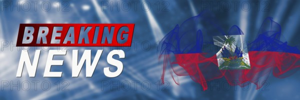 Haiti Breaking News, Smoke Flag Background