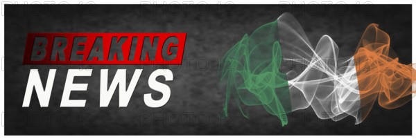 Ireland Breaking News, Smoke Flag Background