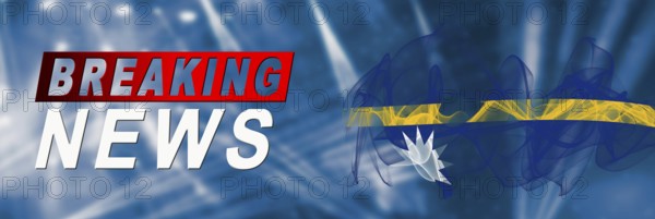 Nauru Breaking News, Smoke Flag Background