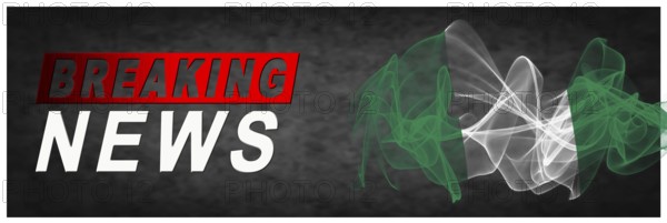 Nigeria Breaking News, Smoke Flag Background