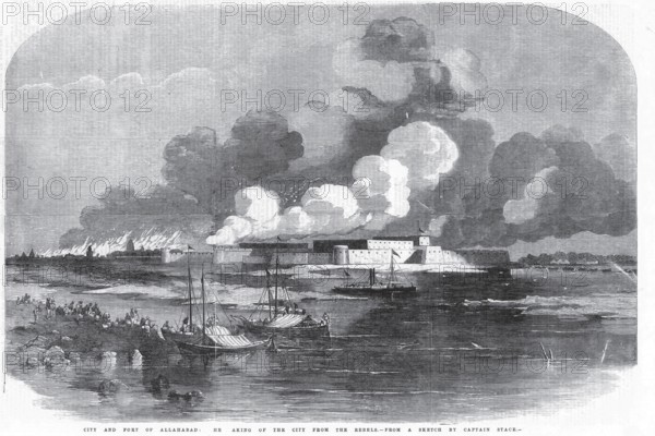 Military and mutiny, city and fort of Allahabad, Uttar Pradesh, India, Asia