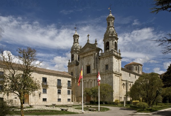 Monastery church from south-west, baroque façade, St., Sankt, Saint