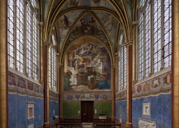 Fontaine-Chaalis, Royal Abbey of Chaalis, Chapelle Ste-Marie de l'Abbé, interior facing west, west