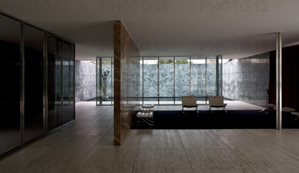 Barcelona Pavilion Pavilion of the 1929 World Exhibition, reconstruction 1983-1986, interior