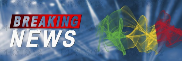 Mali Breaking News, Smoke Flag Background