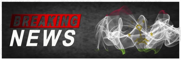Tajikistan Breaking News, Smoke Flag Background
