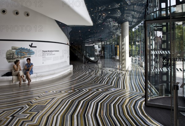 Kunsthaus, vestibule with floor design by J. Lambie