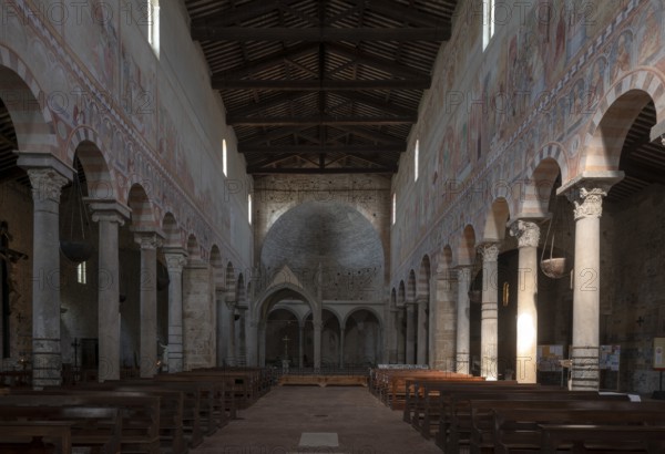 San Piero a Grado near Pisa, basilica from the 10th century, interior, view to the west with