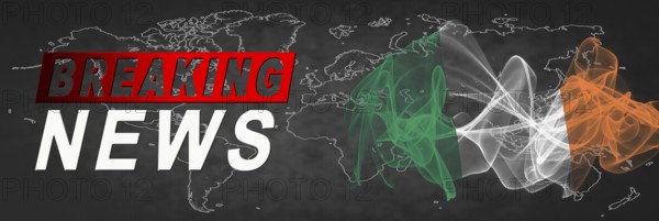 Ireland Breaking News, Smoke Flag Background