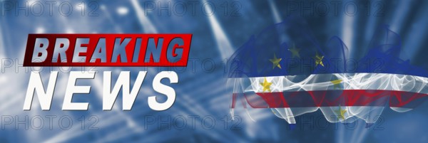 Cape Verde Breaking News, Smoke Flag Background