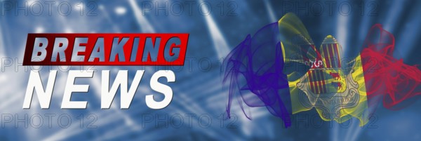 Andorra Breaking News, Smoke Flag Background