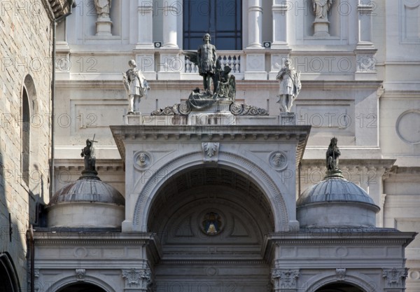 Italy Bergamo 89429 Cathedral west façade 1884-86 after design by Filarete from the second half of