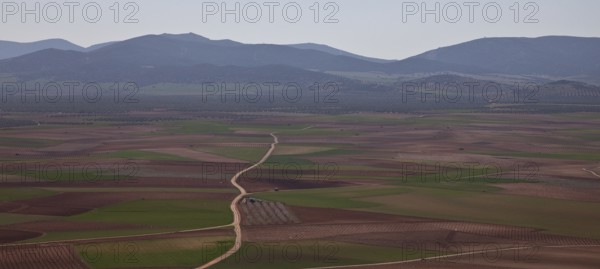 West of Consuegra, the Sierra de la Dehesa on the horizon