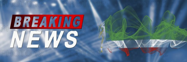 Chechnya Breaking News, Smoke Flag Background
