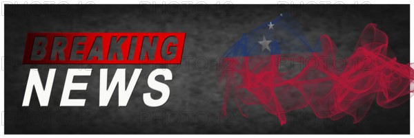 Samoa Breaking News, Smoke Flag Background