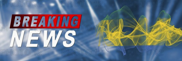 Gabon Breaking News, Smoke Flag Background