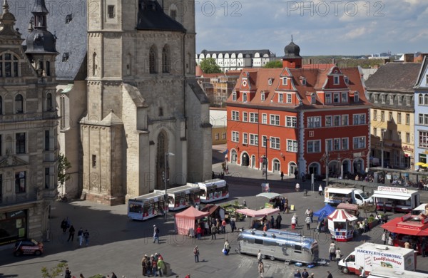Hall S Market square 75641 View to the north-west left Market church Basements of the Hausmann