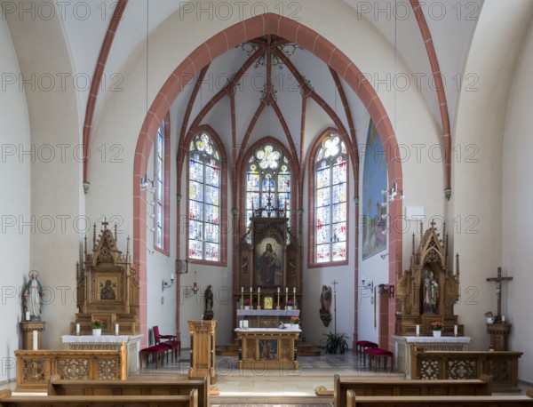 Built 1910-1913 by the Cologne cathedral architect Bernhard Hertel, view into the choir, St.,