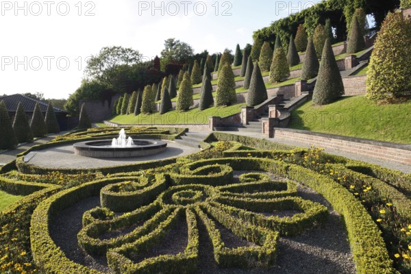 Terraced garden, staircase to the monastery