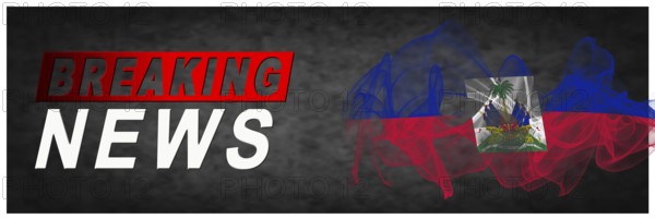 Haiti Breaking News, Smoke Flag Background