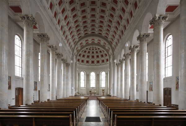 Built in 1830 by Georg Moller, rebuilt 1949-1953, view to the east, St., Sankt, Saint