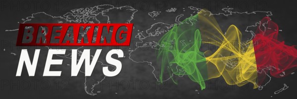 Mali Breaking News, Smoke Flag Background