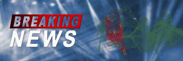 Turkmenistan Breaking News, Smoke Flag Background