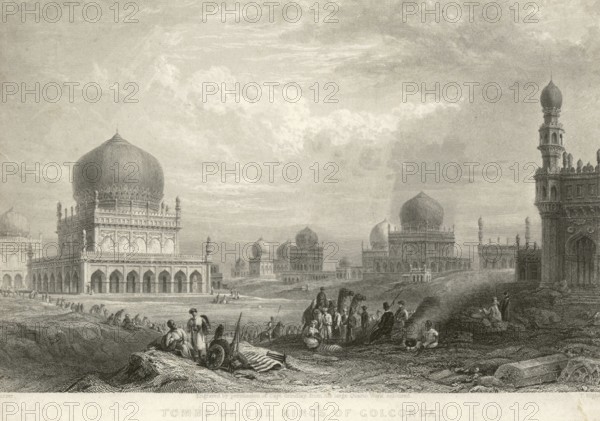 Tombs of the Kings of Golconda, Hyderabad, Andhra Pradesh, India, Asia