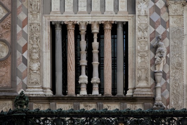 Italy Bergamo 89423 Colleoni Chapel built from 1472 to early 16th century Facade Ground floor