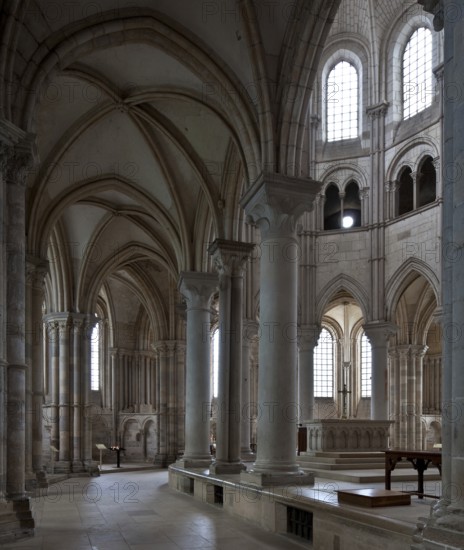 Vezelay, Basilica of Ste-Marie-Madeleine. Interior. North choir aisle to the east right inner